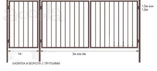 Ворота и калитки с бесплатной доставкой.